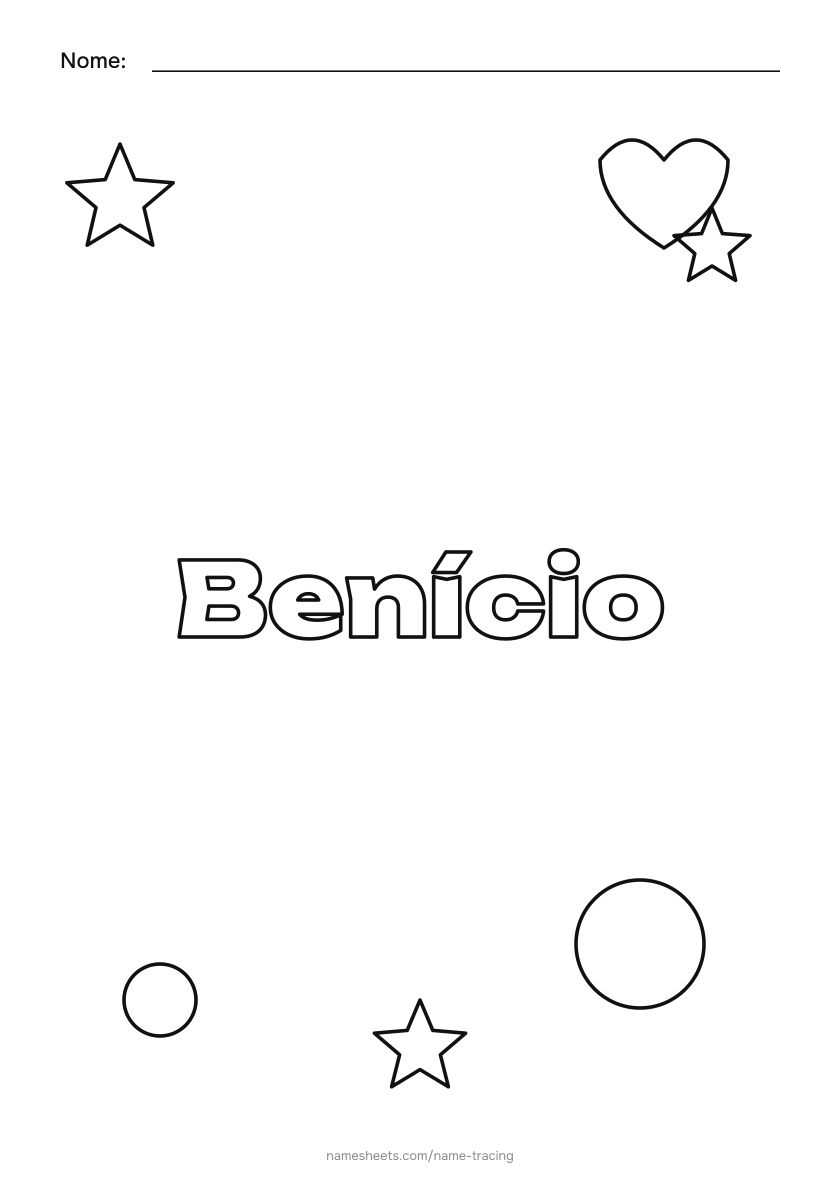 Para colorir: Benício