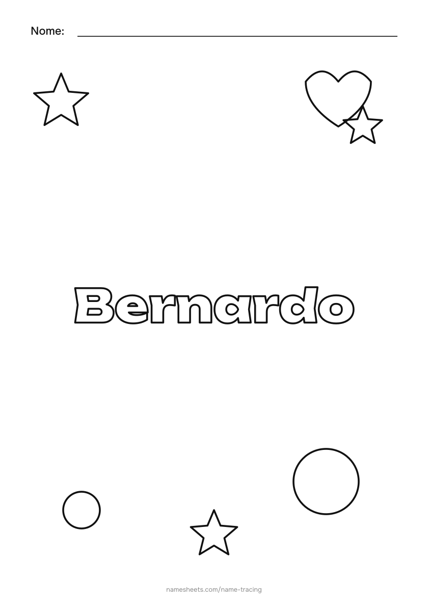 Para colorir: Bernardo