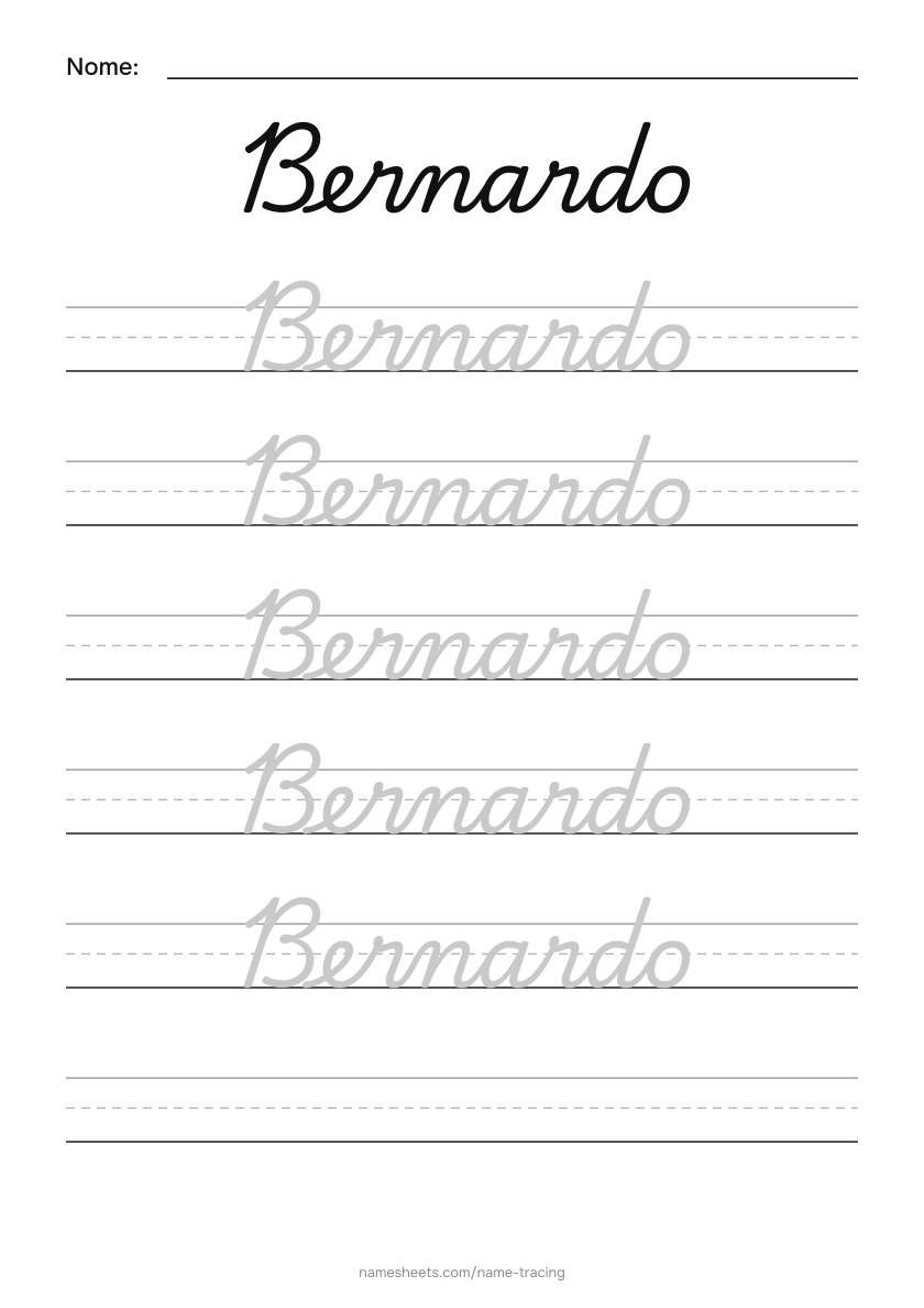 Cursiva: Bernardo