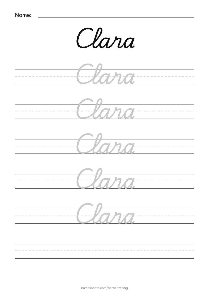 Cursiva: Clara