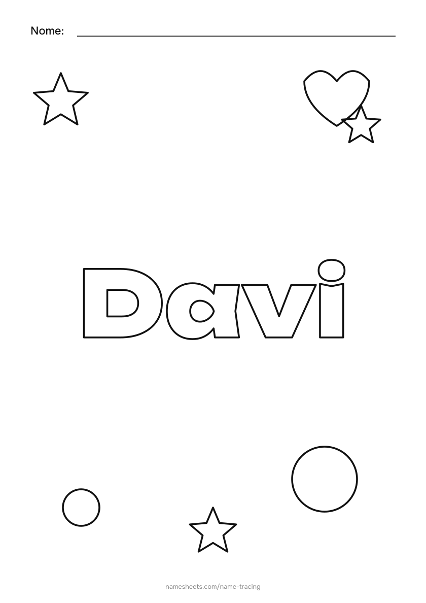 Para colorir: Davi