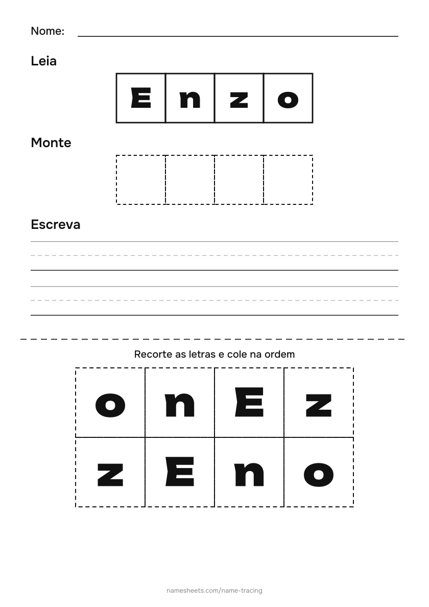 Recortar e colar: Enzo