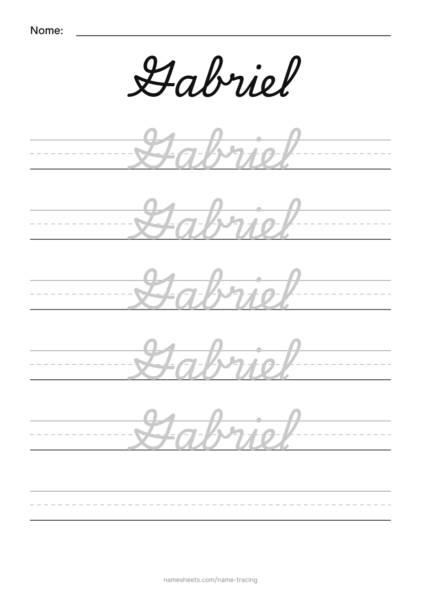 Cursiva: Gabriel