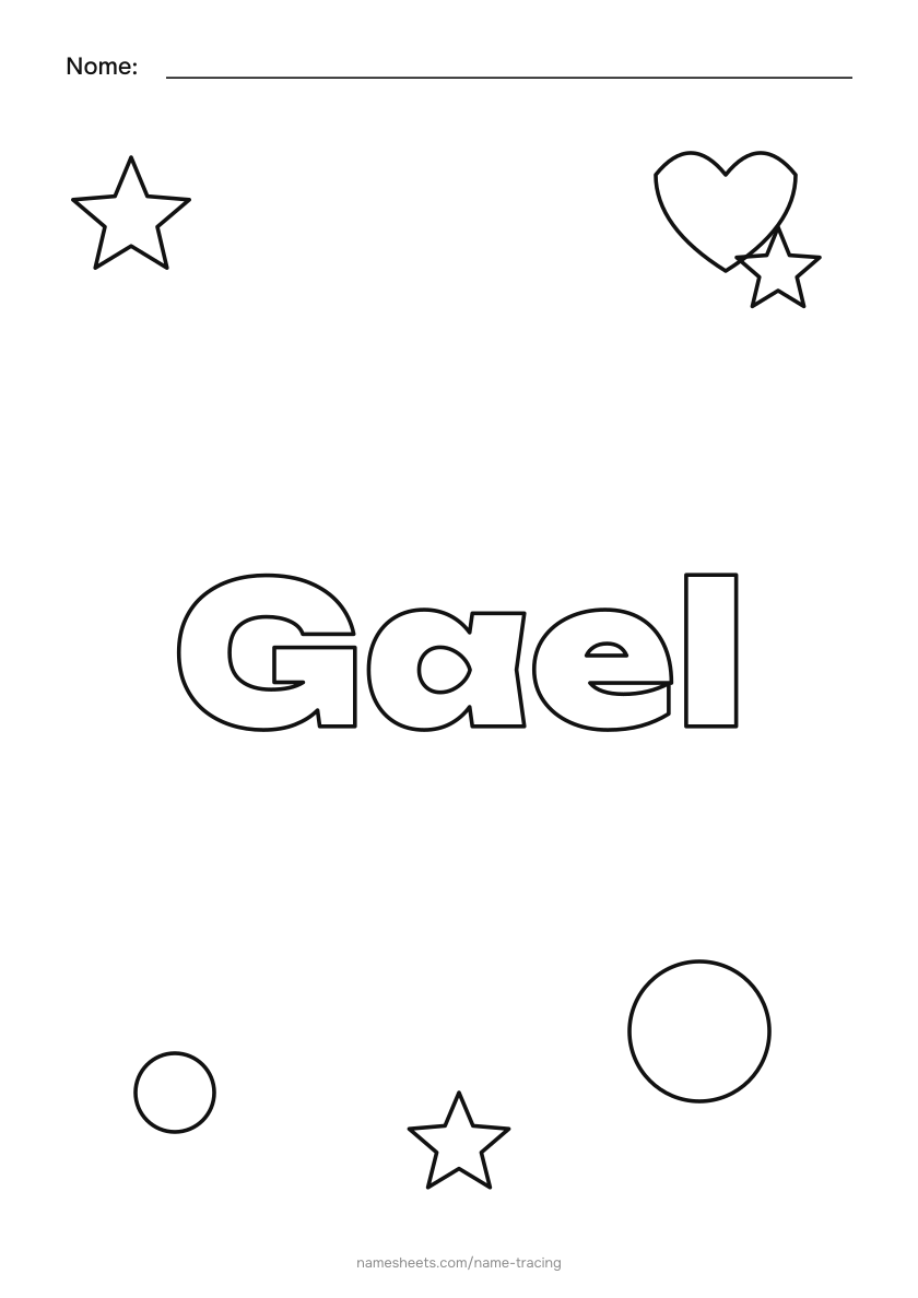 Para colorir: Gael