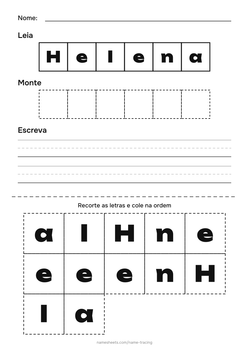 Recortar e colar: Helena