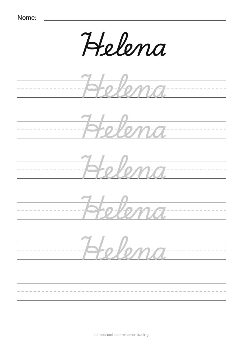 Cursiva: Helena
