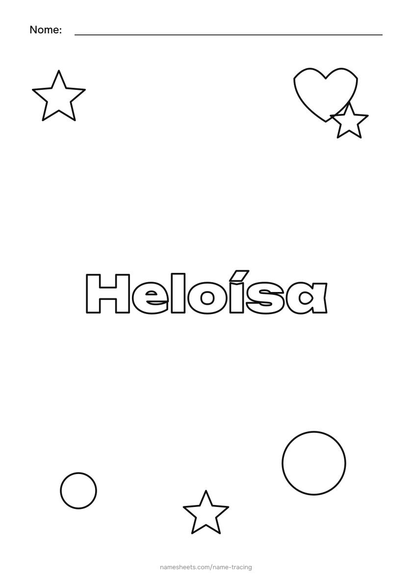 Para colorir: Heloísa