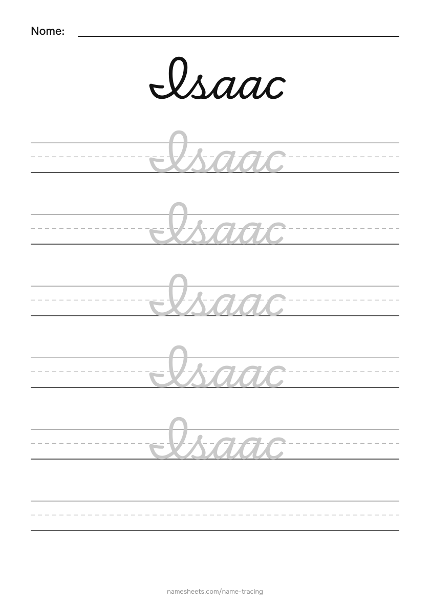 Cursiva: Isaac