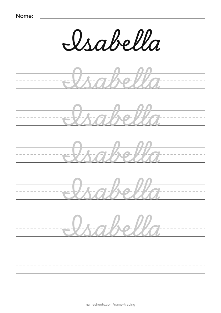Cursiva: Isabella