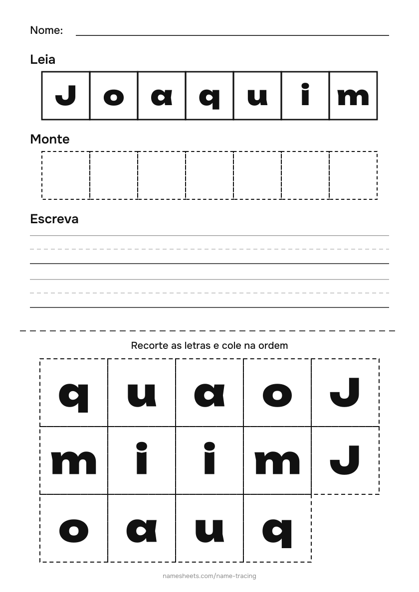 Recortar e colar: Joaquim