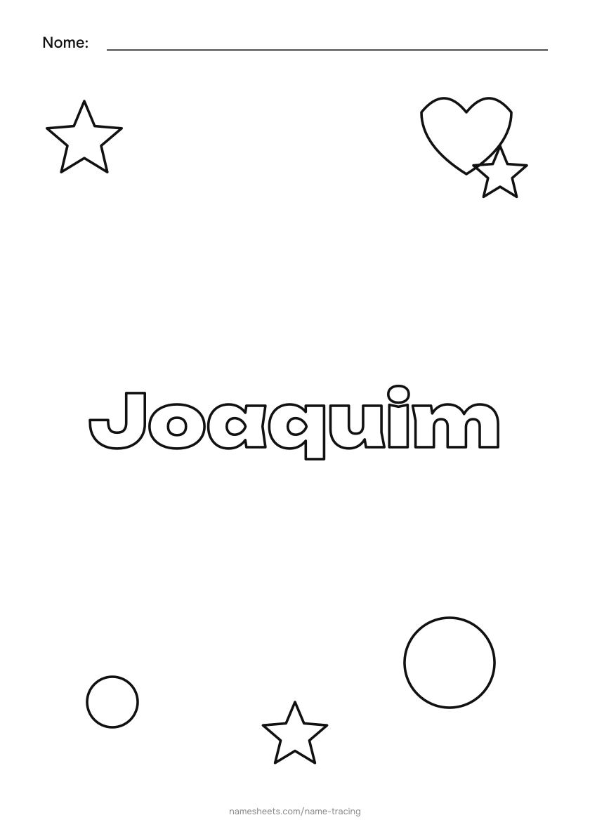 Para colorir: Joaquim