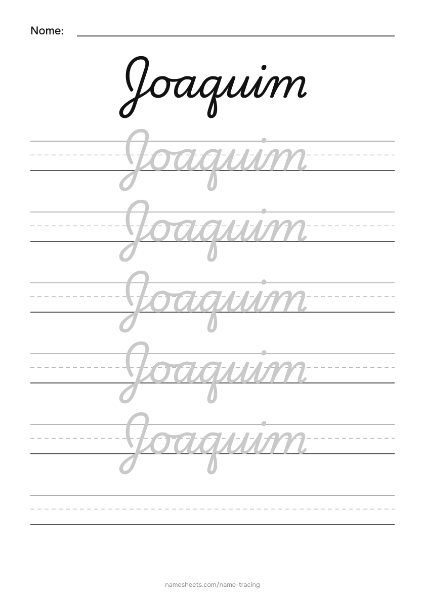 Cursiva: Joaquim