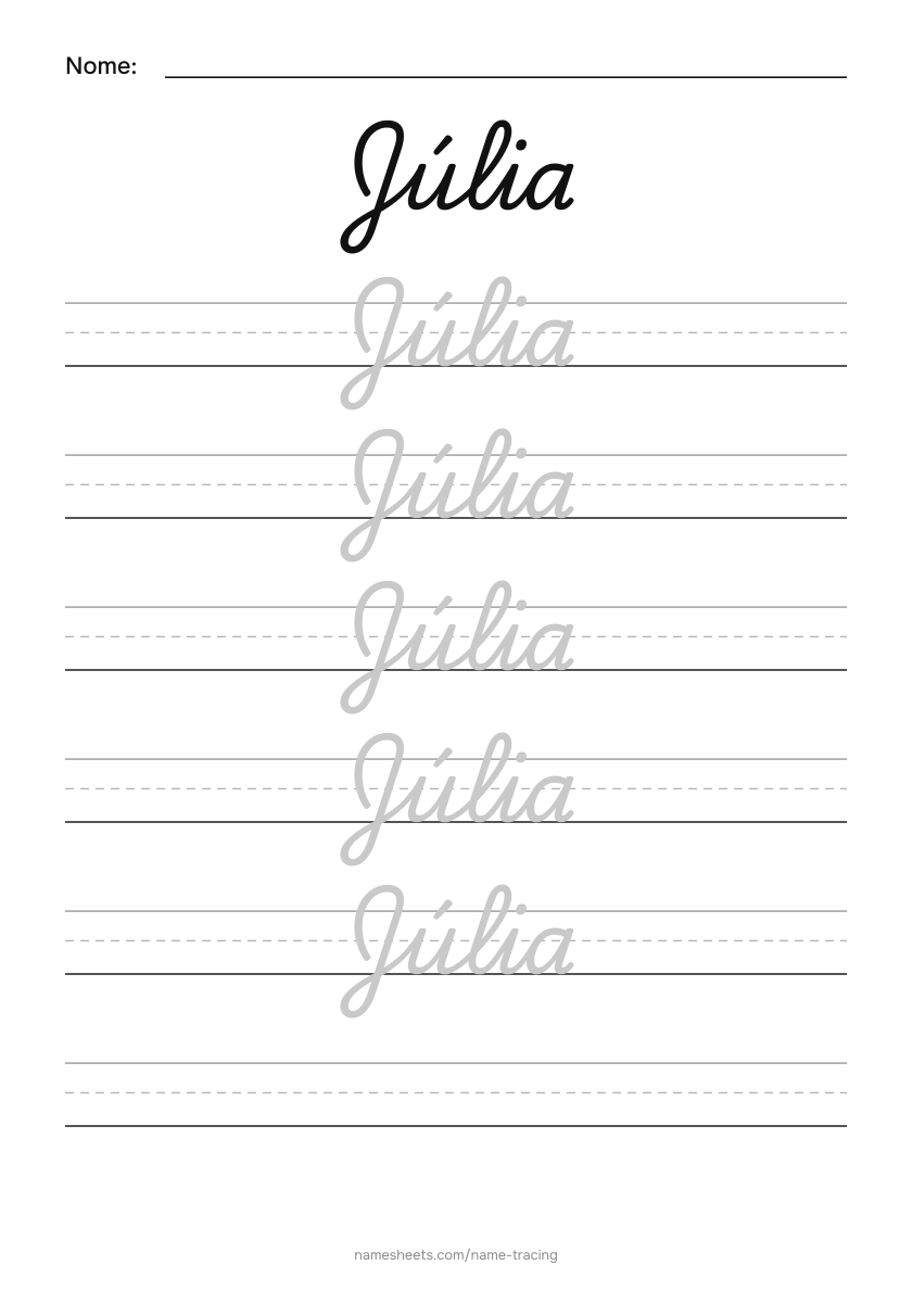 Cursiva: Júlia