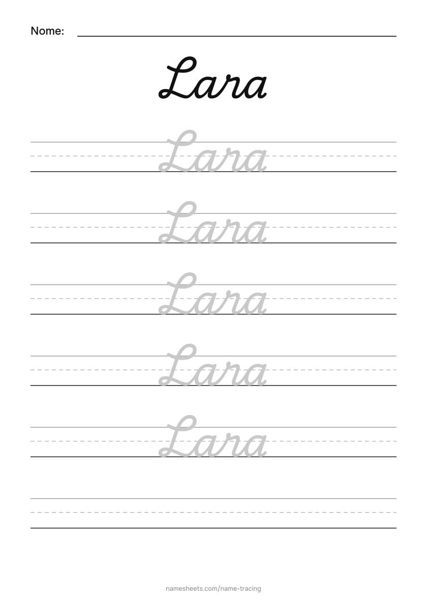 Cursiva: Lara