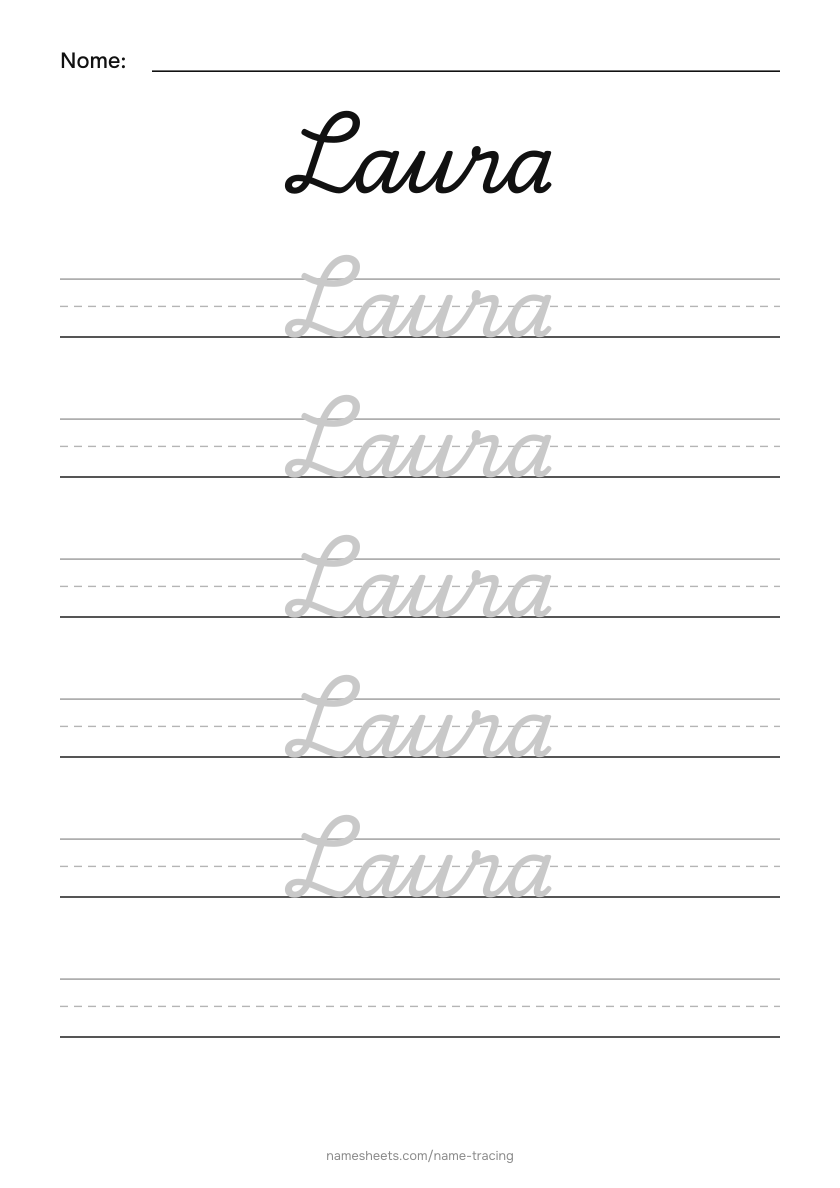 Cursiva: Laura
