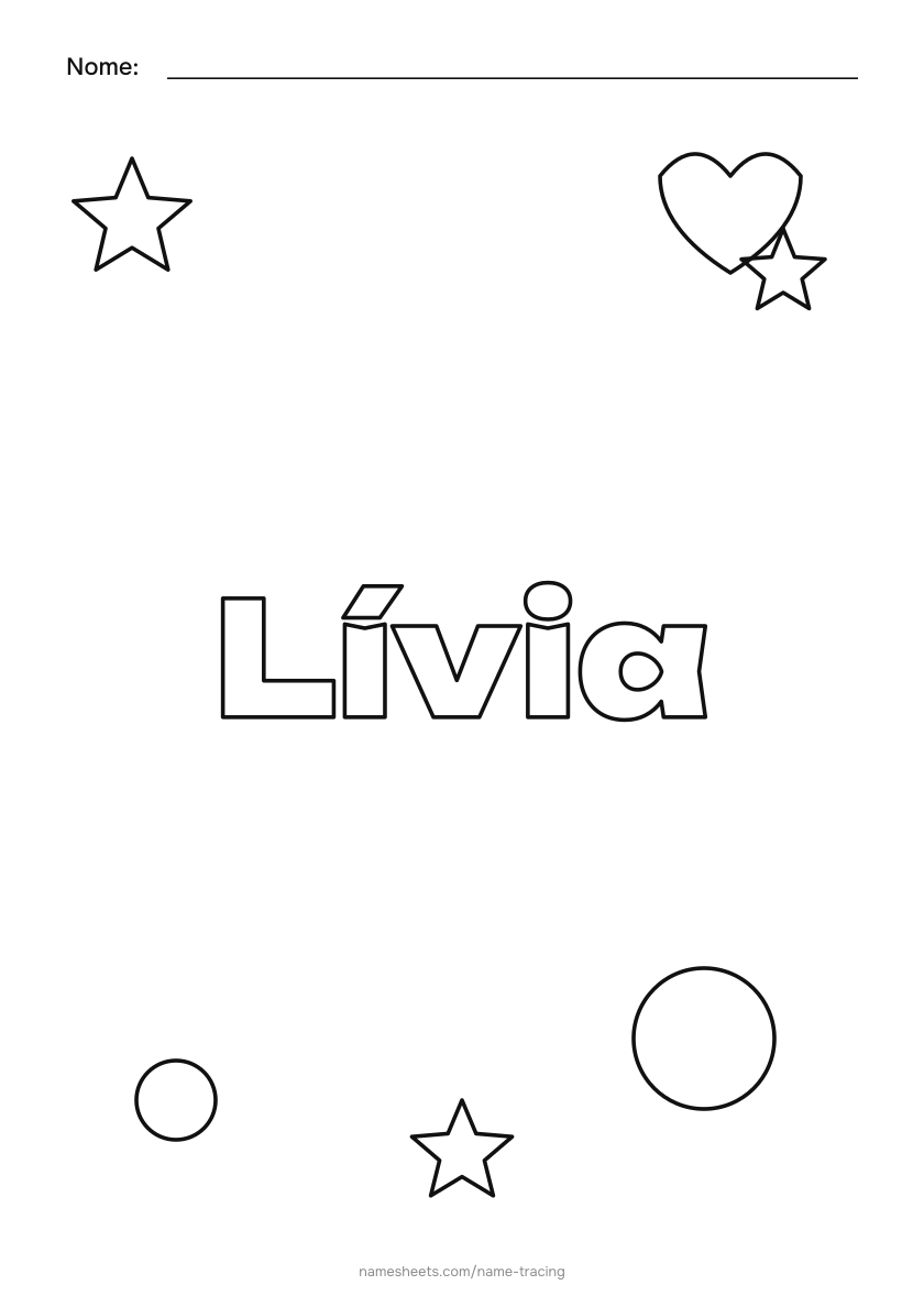 Para colorir: Lívia