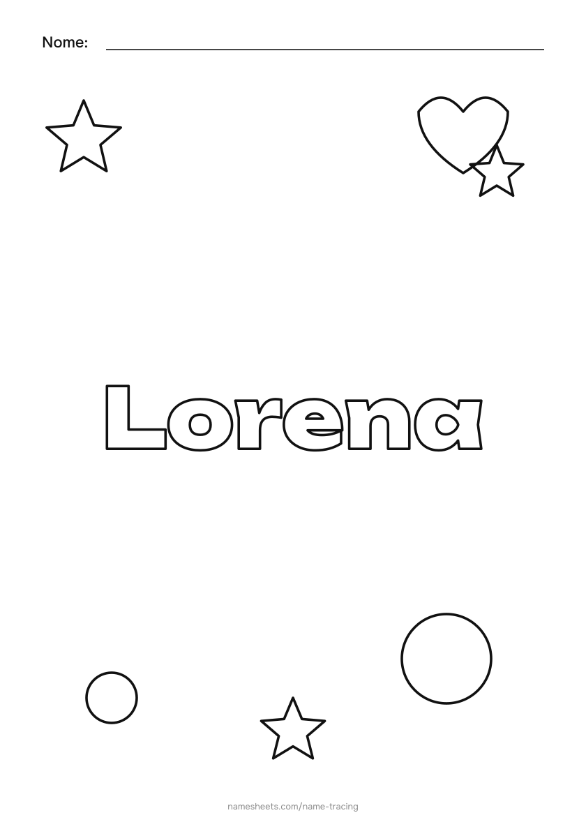 Para colorir: Lorena