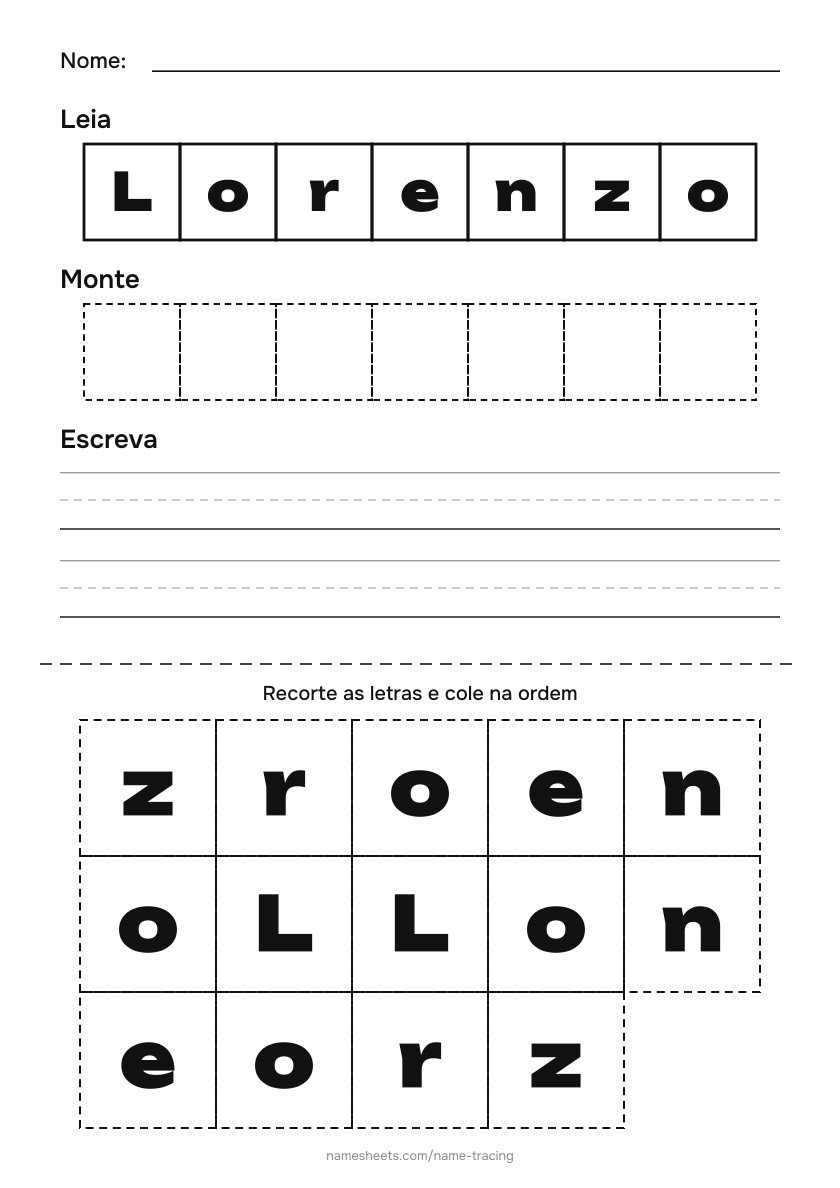 Recortar e colar: Lorenzo