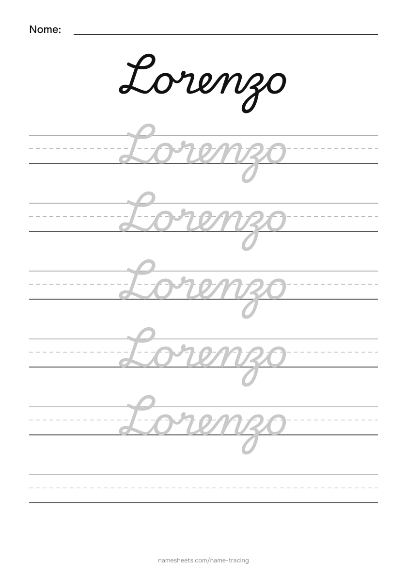 Cursiva: Lorenzo