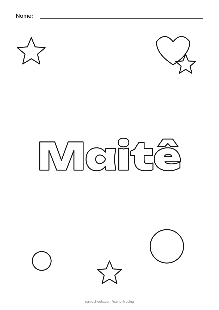 Para colorir: Maitê