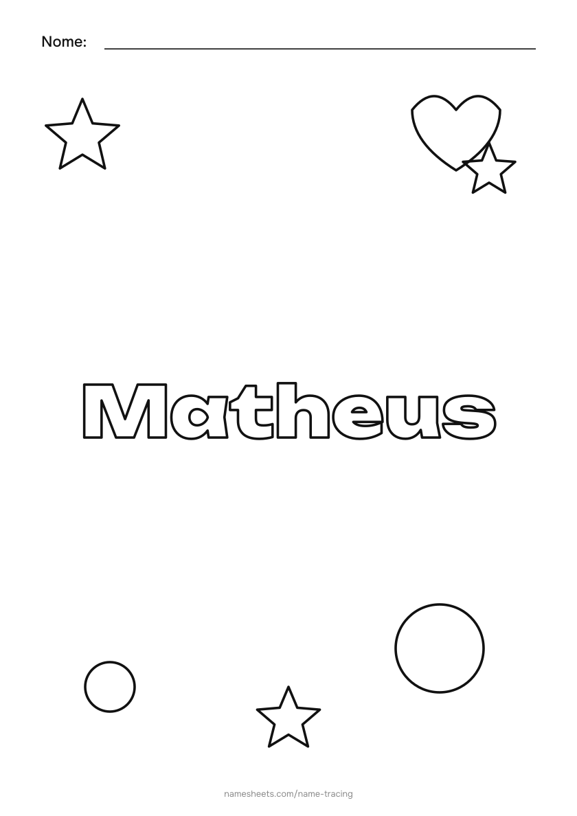 Para colorir: Matheus