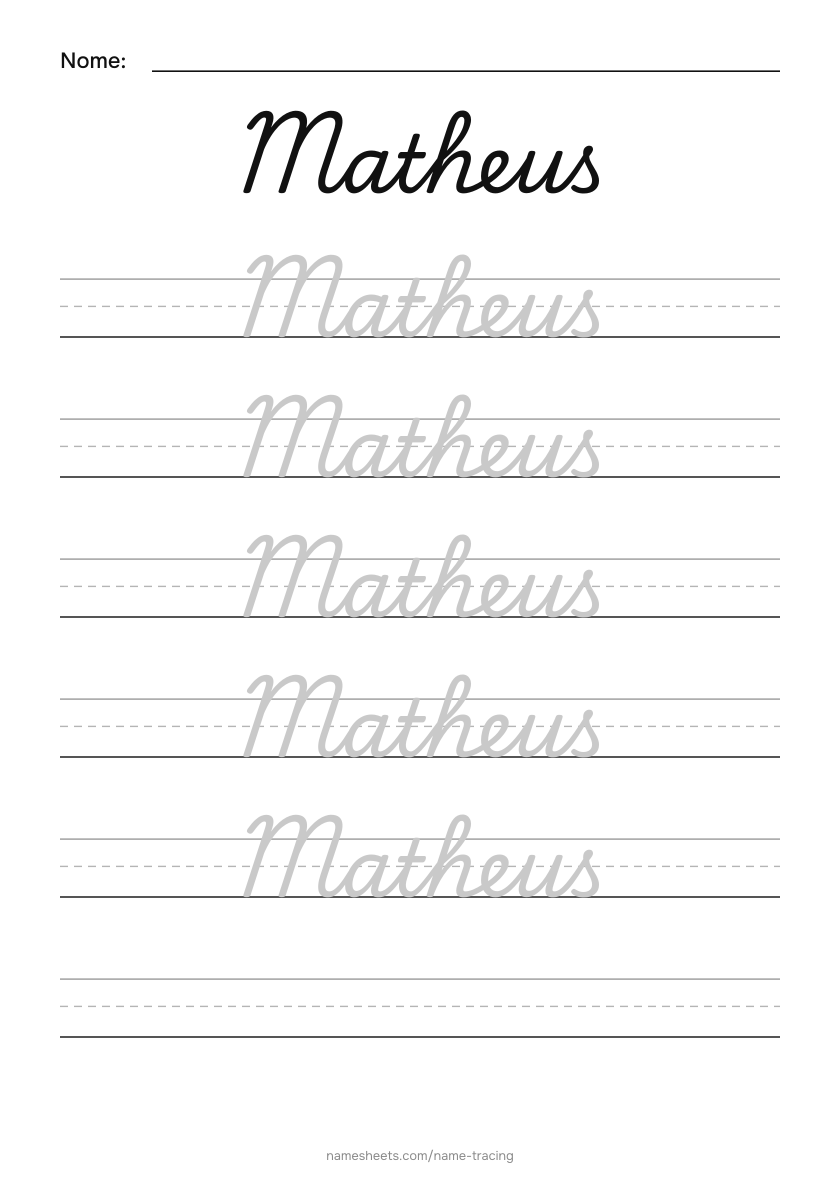 Cursiva: Matheus