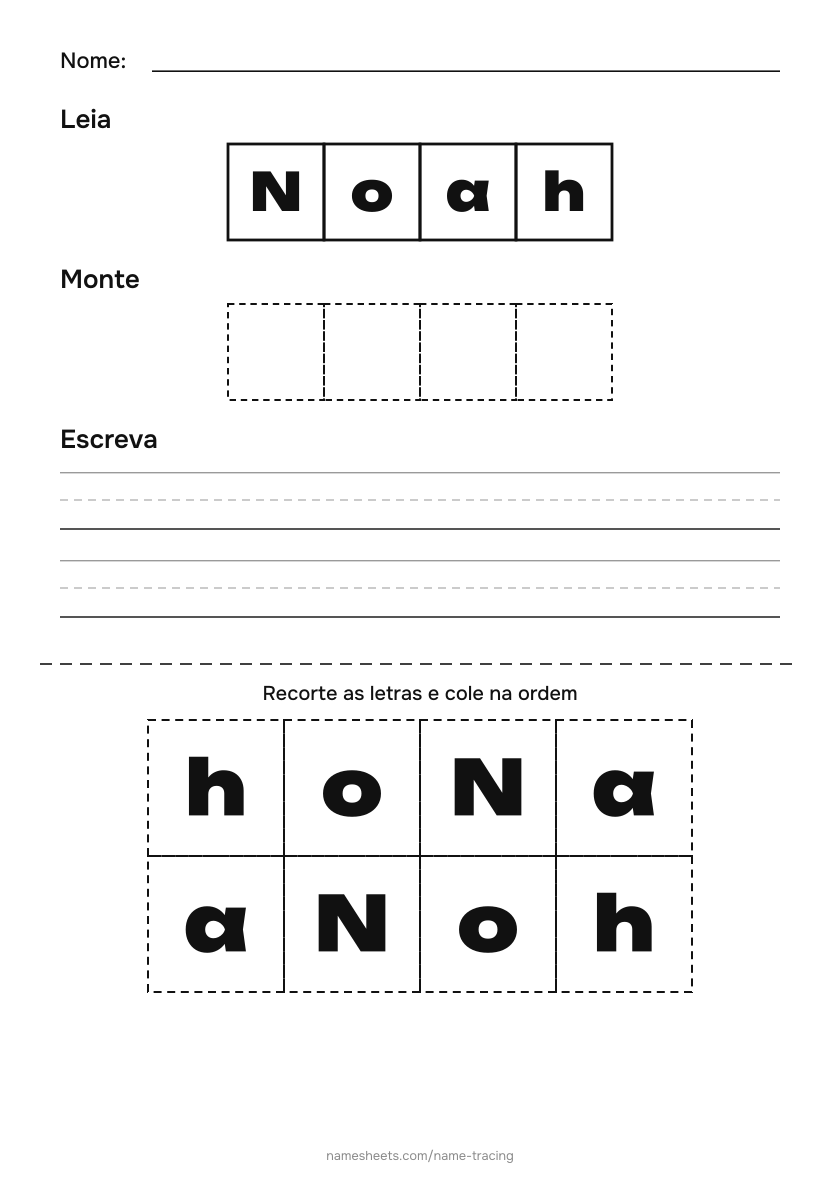 Recortar e colar: Noah
