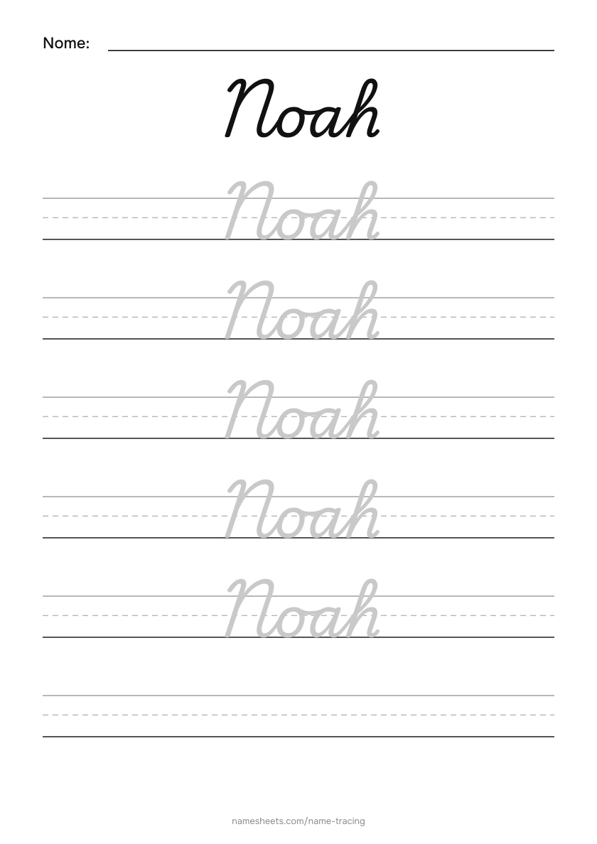 Cursiva: Noah