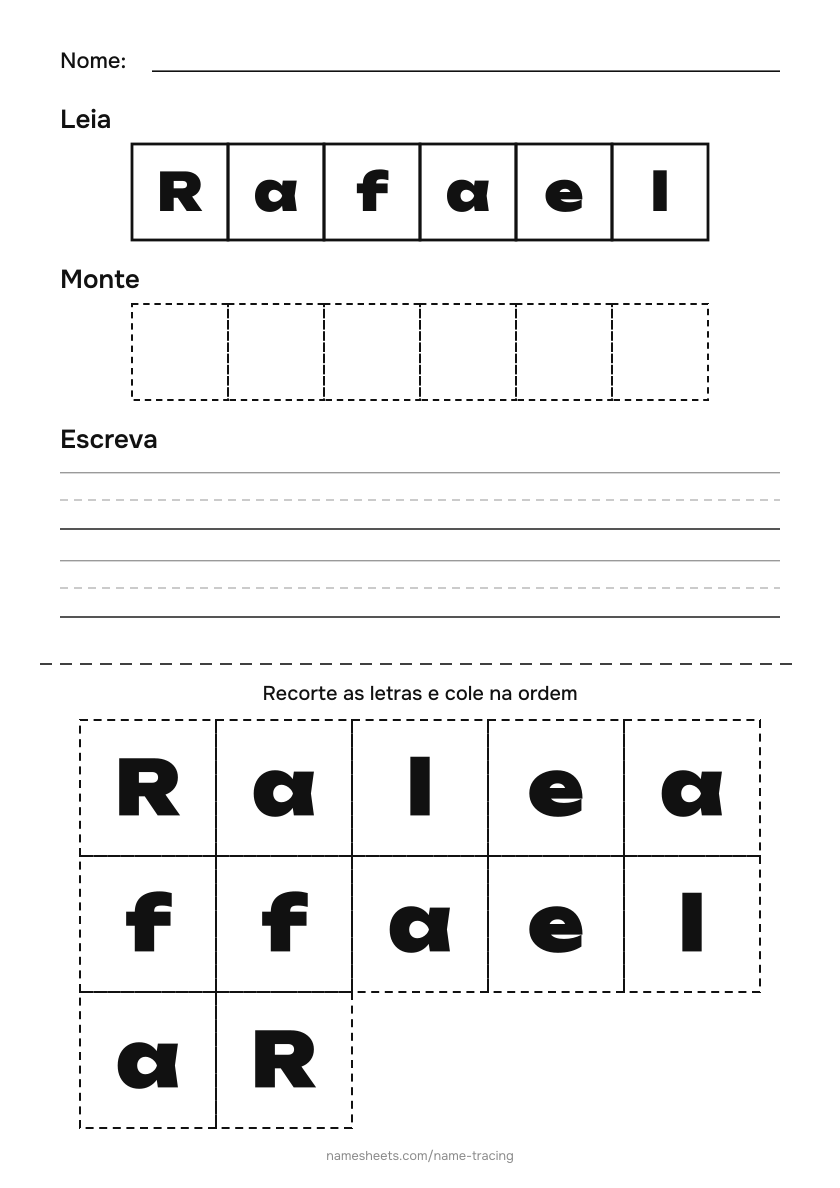 Recortar e colar: Rafael