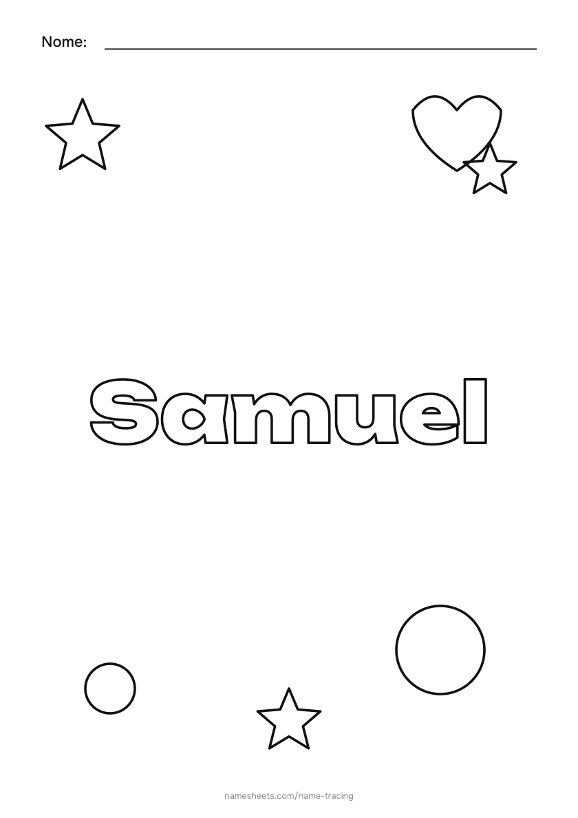 Para colorir: Samuel