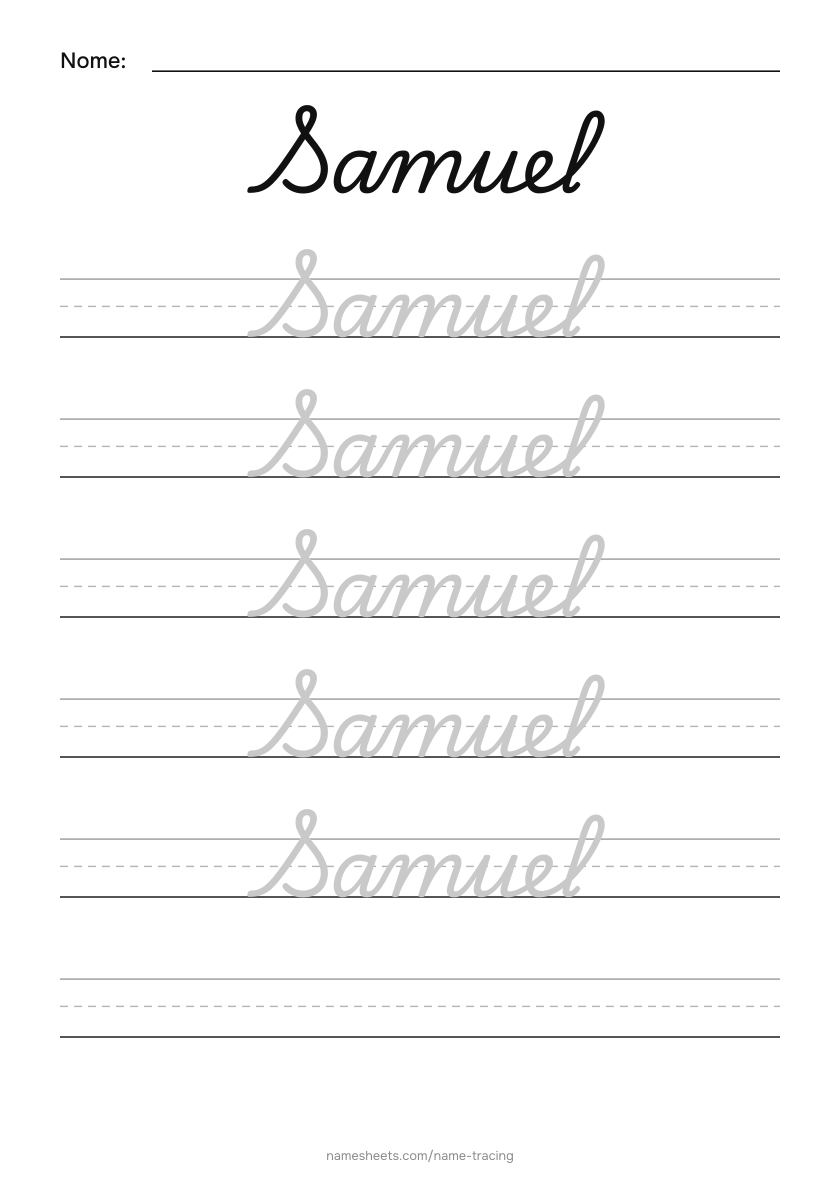 Cursiva: Samuel