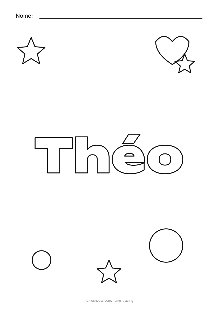 Para colorir: Théo