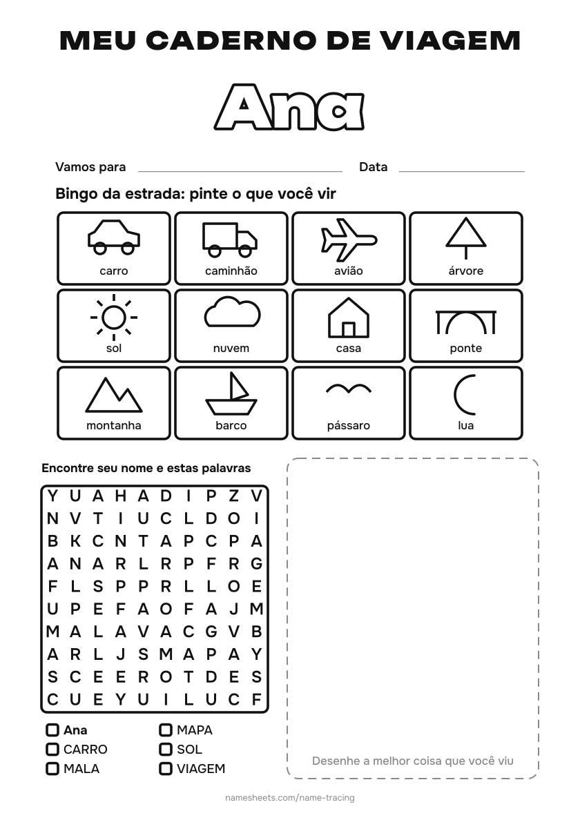 Caderno de viagem